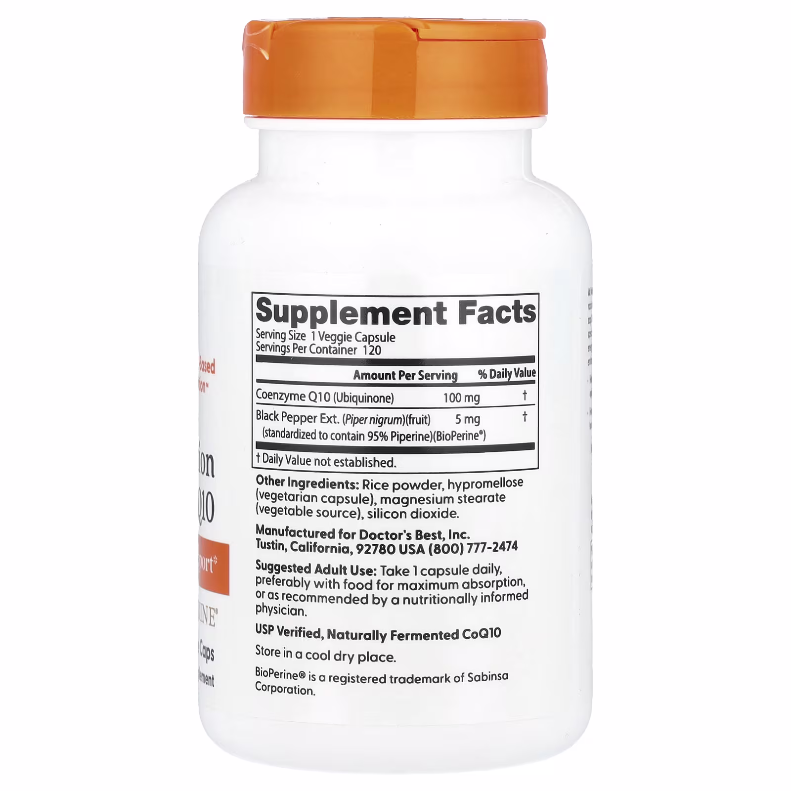 Doctors Best High Absorption CoQ10 with BioPerine 100 mg 120 Softgels 2 Doctors Best High Absorption CoQ10 with BioPerine 100 mg 120 Softgels - Image 2
