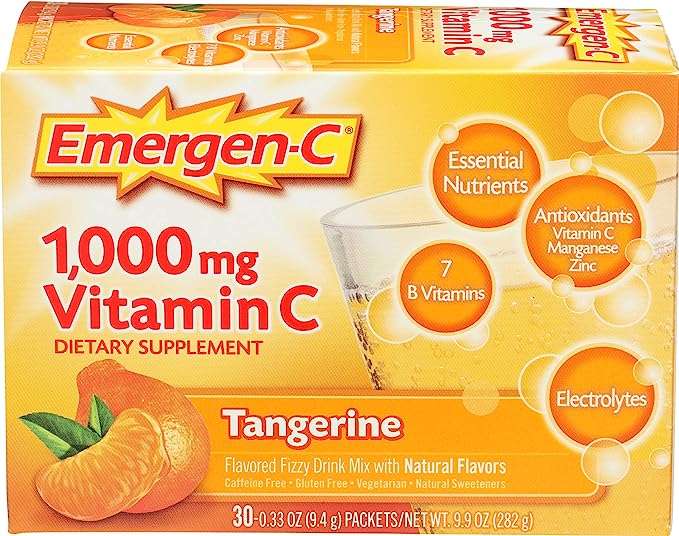 Emergen-C Vitamin C drink mix Tangerine Flavour - 30 Packets 1 Alacer Tangerine Vitamin C