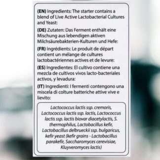 Kefir Starter Cuture label