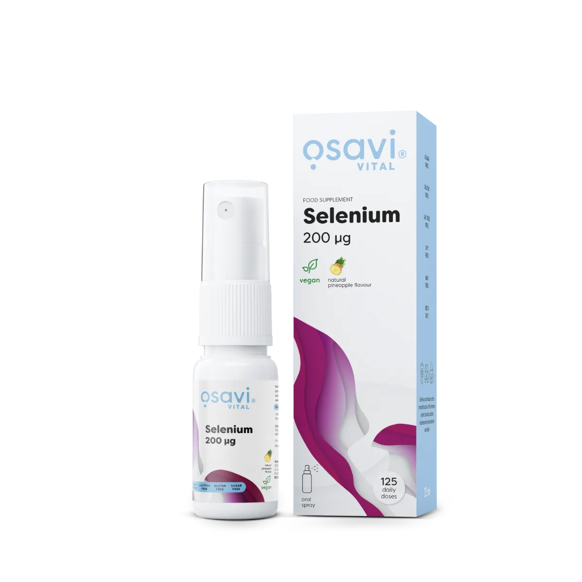 Selenium Oral Spray 200 µg – 25 ml. Pineapple flavour 1 Oral Selenium Spray