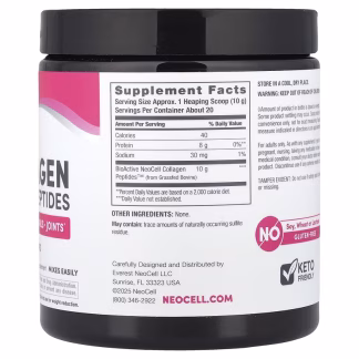 NeoCell Grass fed Collagen Peptides, Unflavoured, 7 oz (200 g) 3 Neocell Super Collagen Ingredients