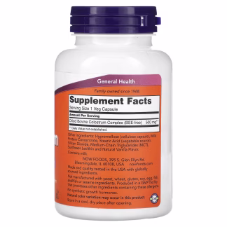 NOW Foods Colostrum - 500mg - 120 vcaps 3 NOW Foods Colostrum - 500mg - 120 vcaps - Image 2