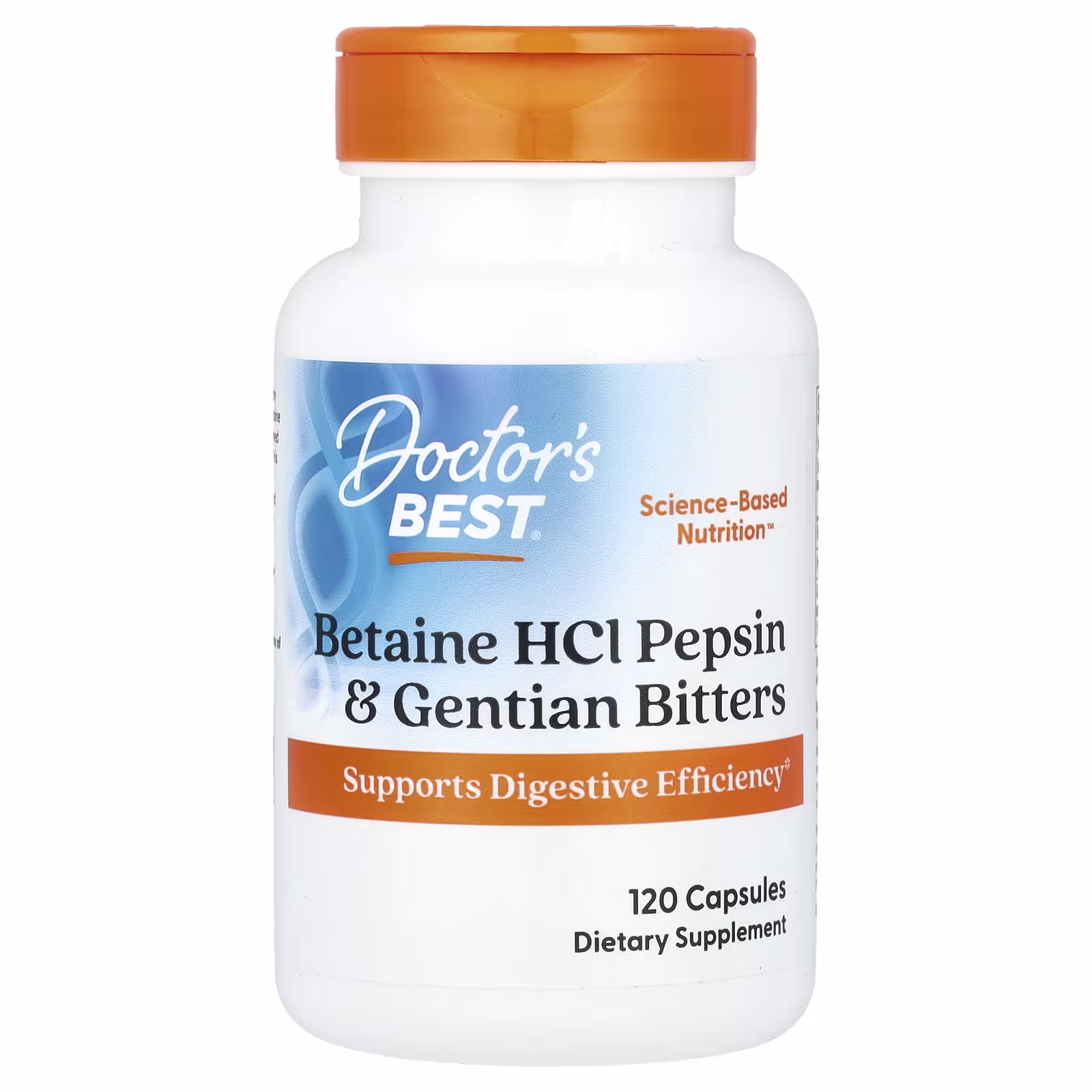 Doctor's Best Betaine HCl Pepsin & Gentian Bitters - 120 caps 1 dr best betaine