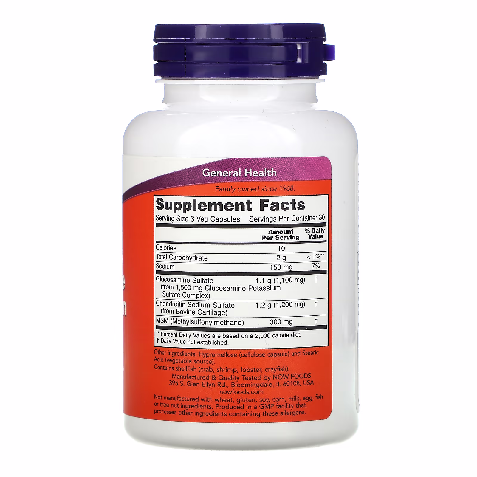 NOW Foods Glucosamine & Chondroitin with MSM - 90 caps 2 NOW Foods Glucosamine & Chondroitin with MSM - 90 caps - Image 2