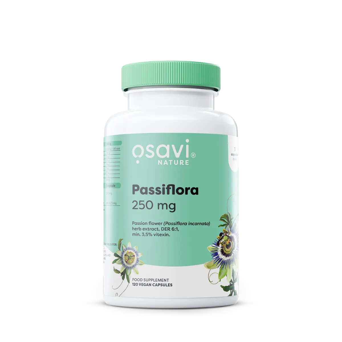 Osavi Passiflora (Passionflower) : 250mg - 120 vegan caps 1 Osavi Passiflora (Passionflower) : 250mg - 120 vegan caps