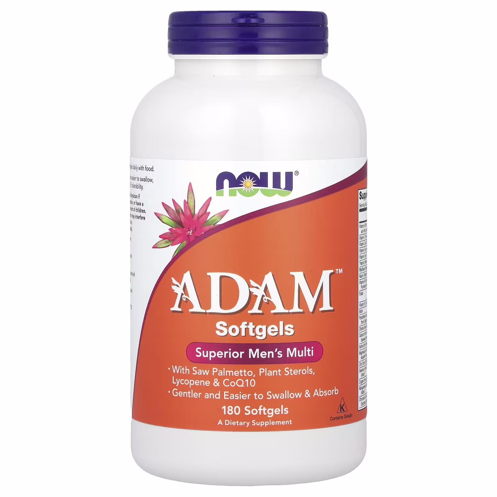 NOW Foods ADAM Multi-Vitamin for Men - 180 softgels 1 Adam™ Men's Multiple Vitamin Softgels