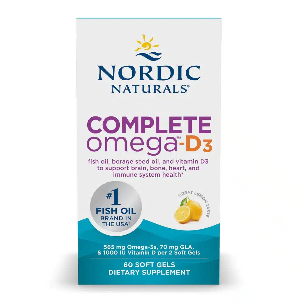Nordic Naturals Complete Omega-D3 - 565mg Lemon - 60 softgels 1 Nordic Naturals, Complete Omega™-D3, Lemon