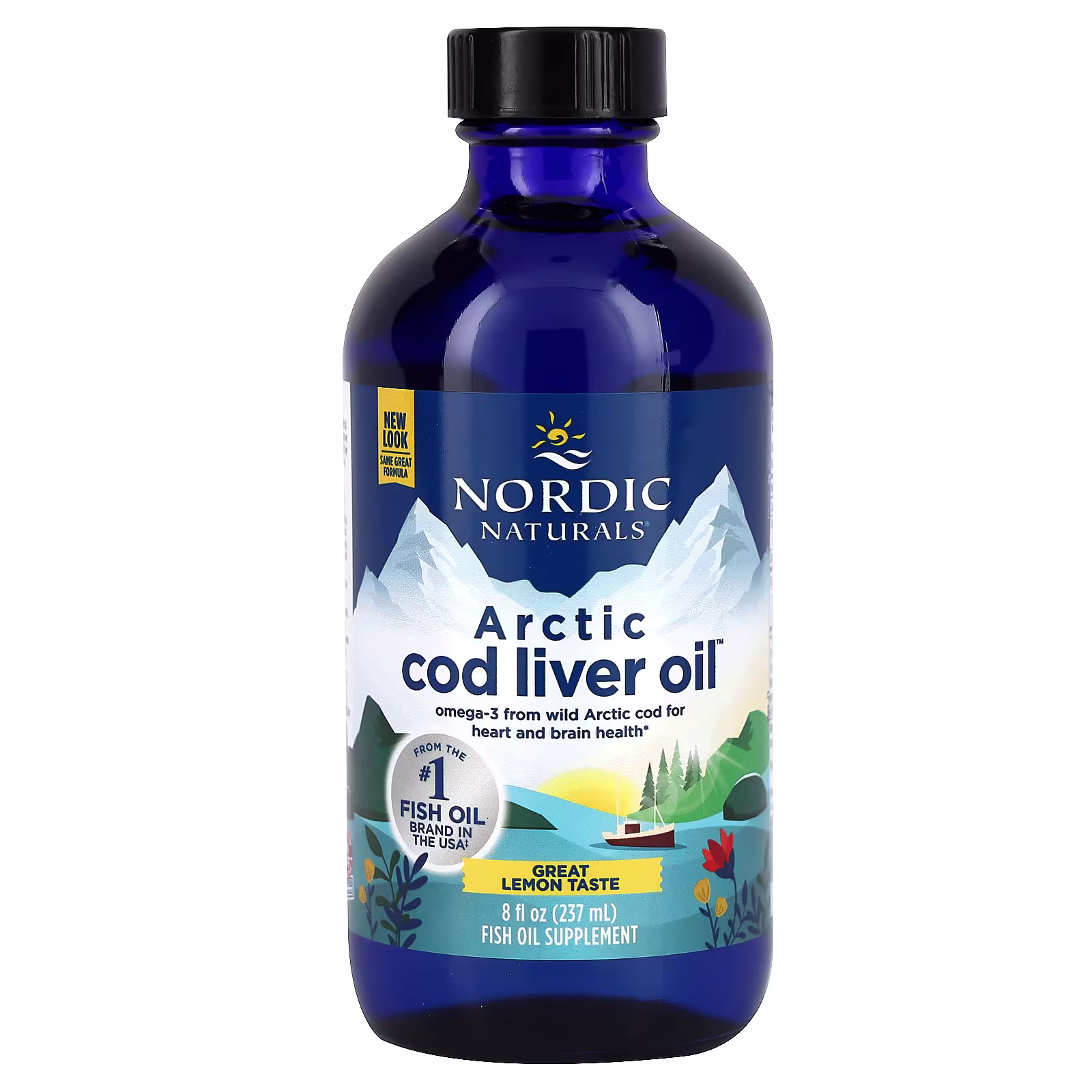 Nordic Naturals Arctic Cod Liver Oil - 1060mg Lemon - 237 ml. 1 Nordic Naturals Arctic Cod Liver Oil1060mg Lemon237
