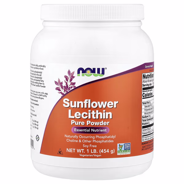 NOW Foods Sunflower Lecithin - Pure Powder - 454 grams 1 Sunflower Lecithin Pure Powder