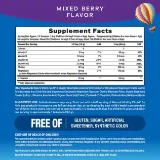 Natural Vitality Natural Calm Kids Mixed Berry - 453 grams 3 Natural Vitality Natural Calm Kids Mixed Berry - 453 grams - Image 2