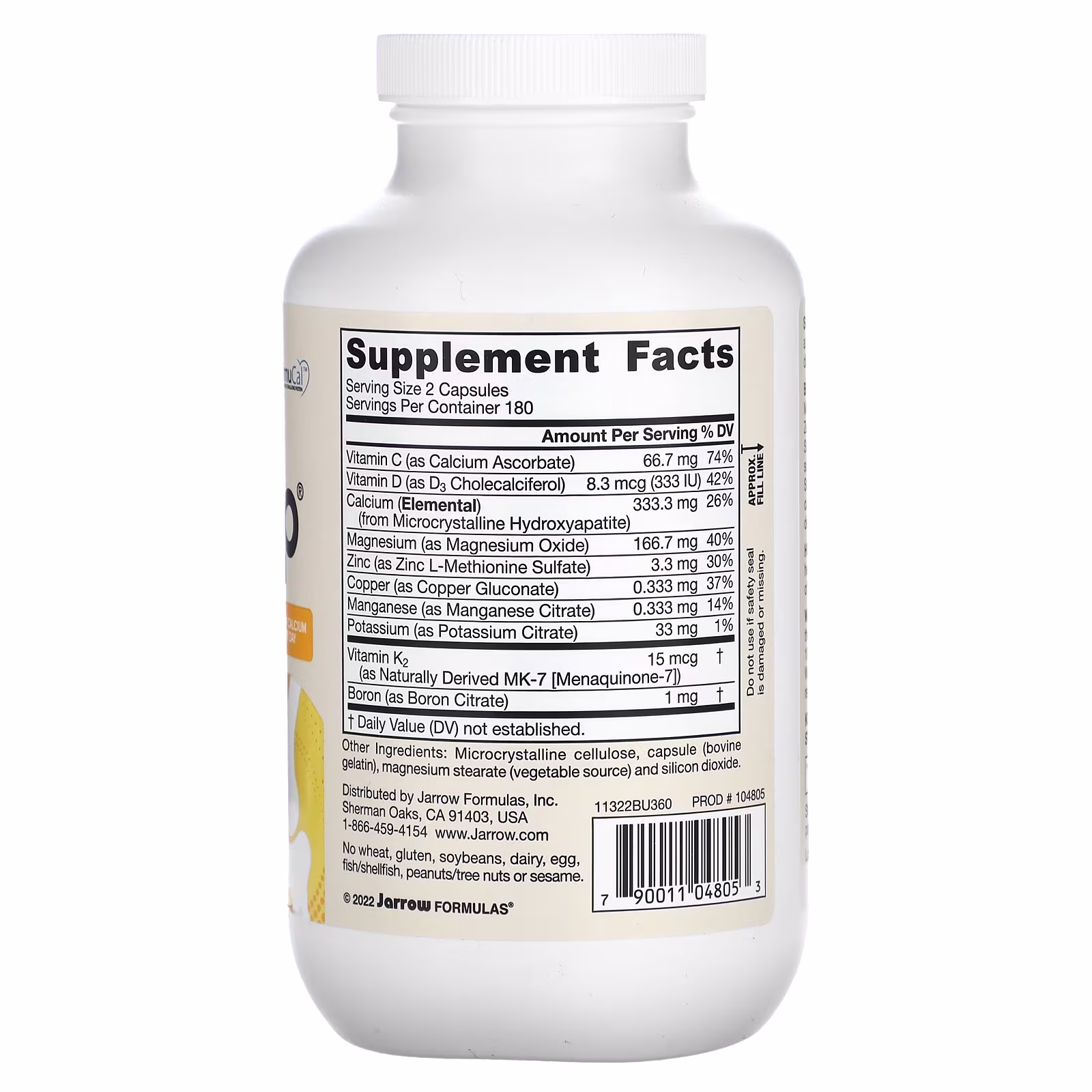 Jarrow Formulas BoneUp 360 Capsules - Bone Health Supplement (Calcium, D3, K2) 2 Jarrow Formulas BoneUp 360 Capsules - Bone Health Supplement (Calcium, D3, K2) - Image 2