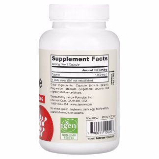 Jarrow Formulas Taurine 1000mg - 100 caps 3 Jarrow Formulas Taurine 1000mg - 100 caps - Image 2
