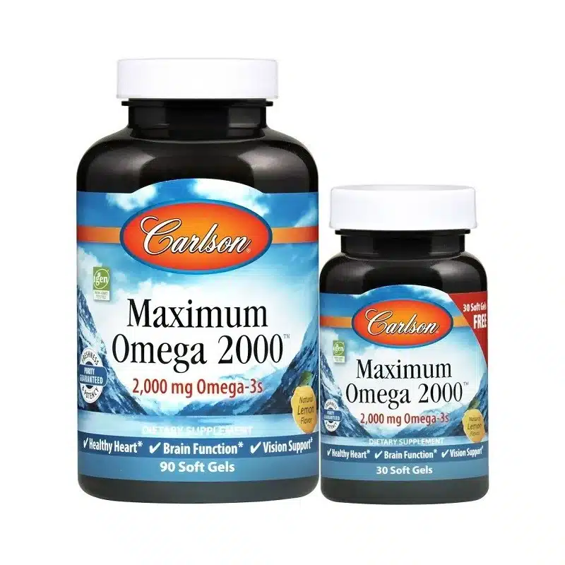 Carlson Labs Maximum Omega 2000 - 90 + 30 = 120 softgels 1 Carlson Labs Maximum Omega 2000 - 90 + 30 = 120 softgels