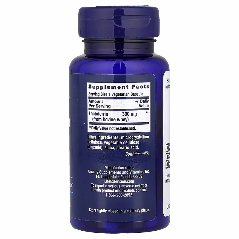 Life Extension Lactoferrin Caps 60 Capsules Immune System Support 2 Life Extension Lactoferrin Caps 60 Capsules Immune System Support - Image 2