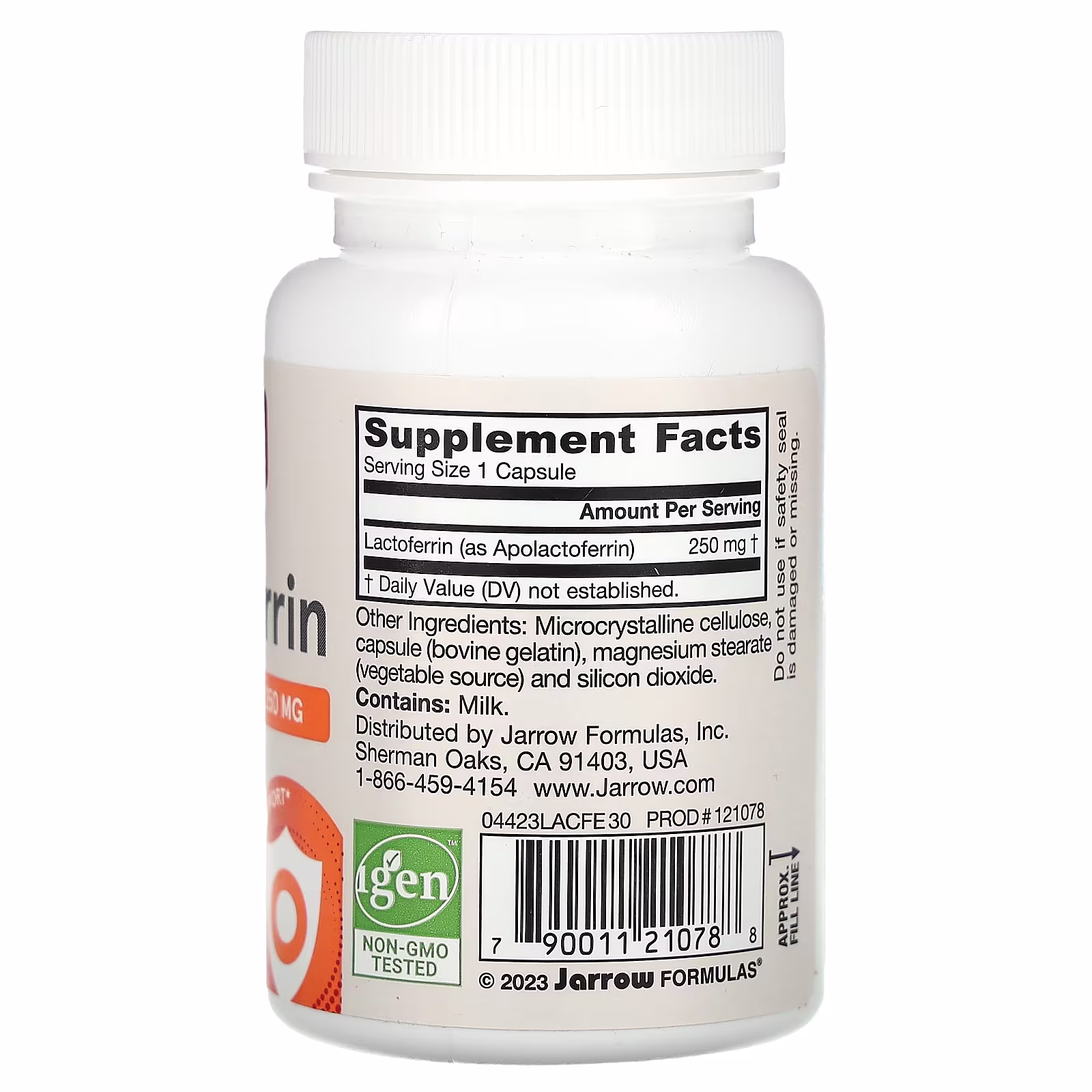 Jarrow Formulas Lactoferrin- 250mg - 30 caps 2 Jarrow Formulas Lactoferrin- 250mg - 30 caps - Image 2