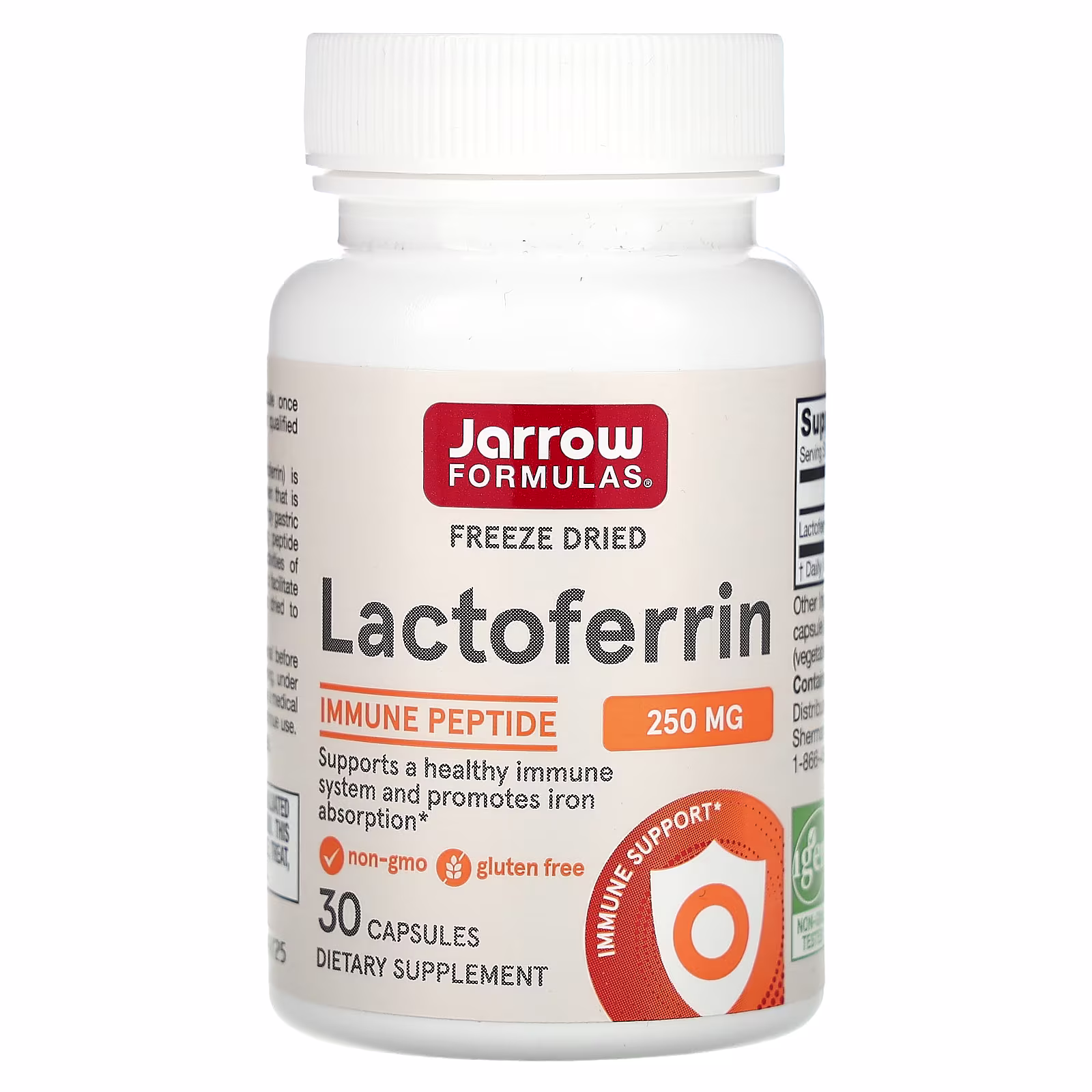 Jarrow Formulas Lactoferrin- 250mg - 30 caps 1 Jarrow Formulas Lactoferrin- 250mg - 30 caps