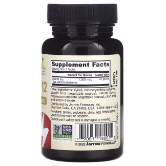 Jarrow Formulas Methyl B-12 - 1000mcg (Lemon) - 100 vegan chewable tabs 3 Jarrow Formulas Methyl B-12 - 1000mcg (Lemon) - 100 vegan chewable tabs - Image 2