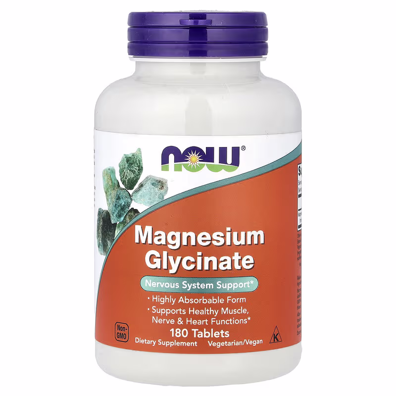 Now Foods Magnesium Glycinate 100 mg 180 Tablets 1 Now Foods Magnesium Glycinate 100 mg 180 Tablets
