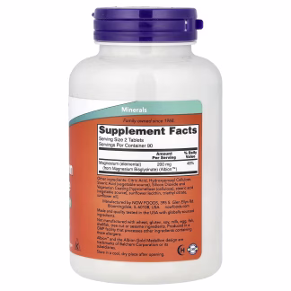 Now Foods Magnesium Glycinate 100 mg 180 Tablets 3 Now Foods Magnesium Glycinate 100 mg 180 Tablets - Image 2