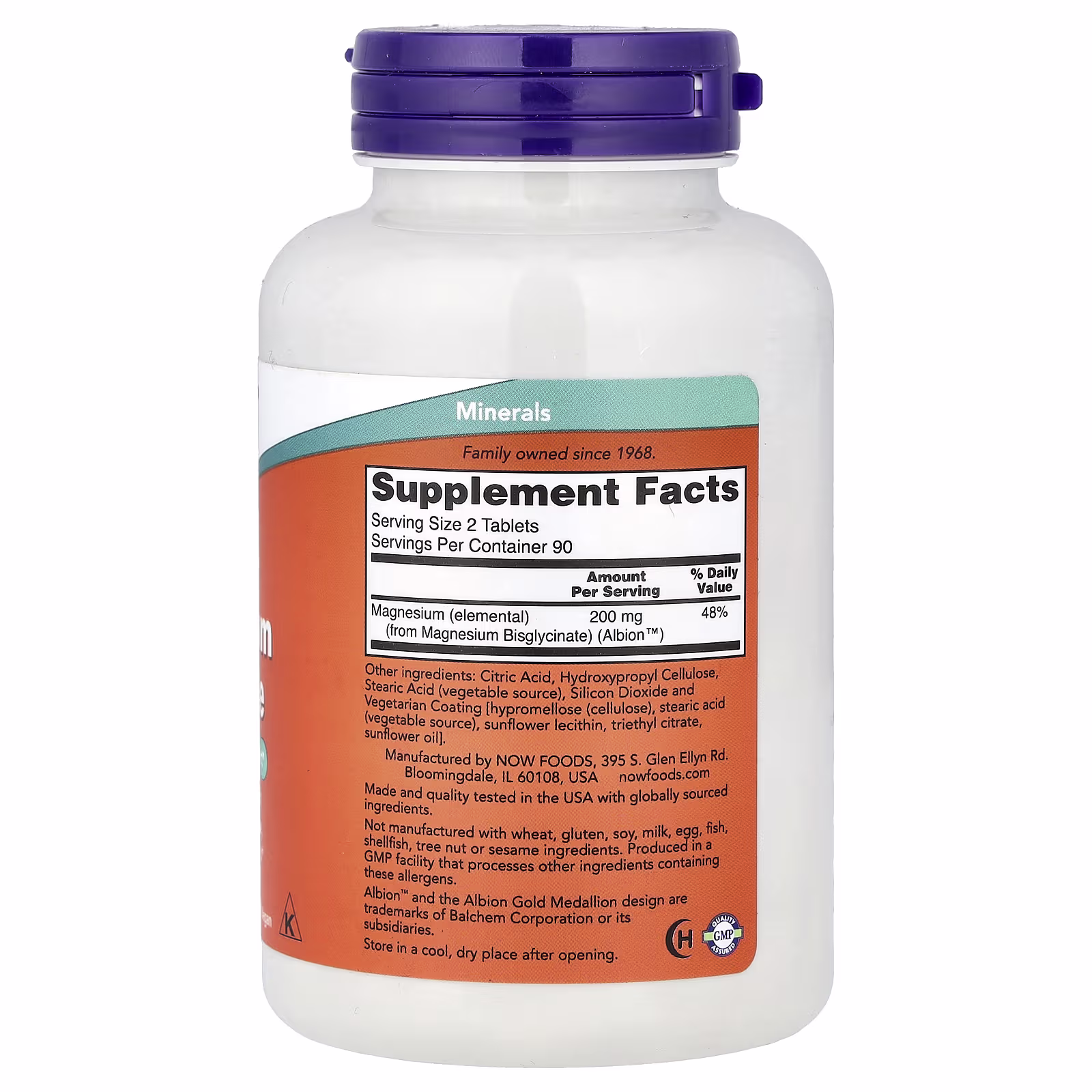 Now Foods Magnesium Glycinate 100 mg 180 Tablets 2 Now Foods Magnesium Glycinate 100 mg 180 Tablets - Image 2