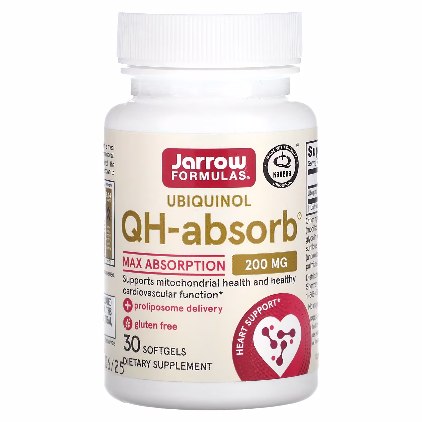 Jarrow Formulas Ubiquinol QH-absorb - 200mg - 30 softgels 1 Ubiquinol, QH-Absorb, Max Absorption, 200 mg, 30 Softgels