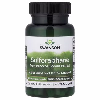 Swanson Sulforaphane from Broccoli Sprout Extract, 400mcg - 60 vcaps